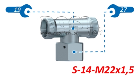 HIDRAVLIČNI T KOM S-14 Z VRTLJIVO MATICO CENTRALNO M22x1,5