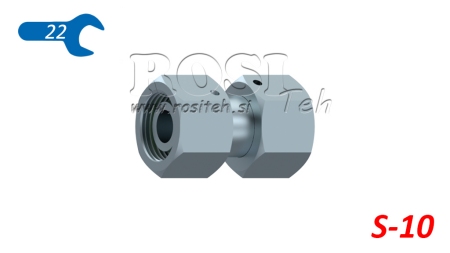 HIDRAVLIČNI DVOVIJAČNIK DVOJNA VRTLJIVA MATICA (10S) M18x1,5