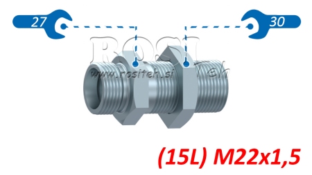 HIDRAVLIČNI PREGRADNI DVOVIJAČNIK (15L) M22x1,5