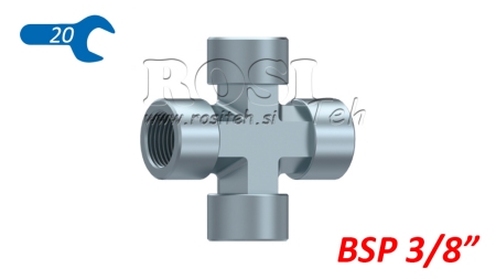 HIDRAVLIČNI KRIŽNI PRIKLJUČEK ŽENSKI BSP 3/8