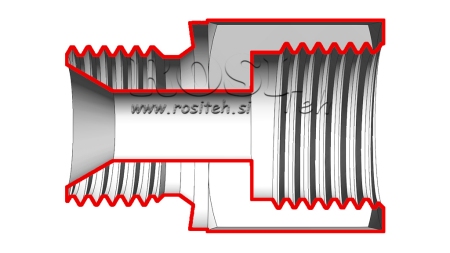 HIDRAVLIČNI ADAPTER MOŠKI-ŽENSKI 18x1,5 - 3/8