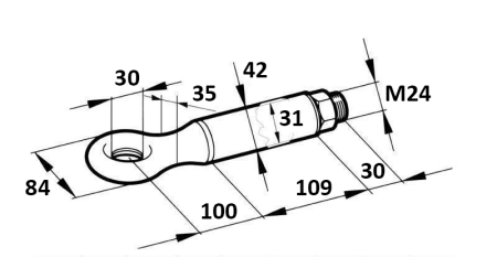 OTÁČIVÝ TAŽNÝ KLOBOUK FI30 2500/400KG