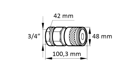 HITRA SPOJKA BAGER FFH ŽENSKA 3/4 48mm