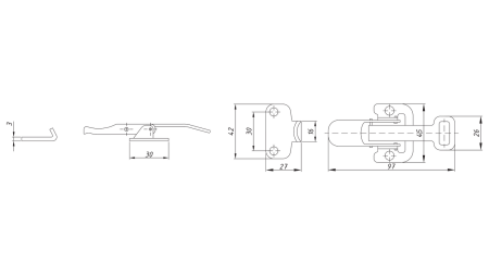UZÁVĚR BOČNÍHO PANELU PŘÍVĚSU, TYP NAPA L