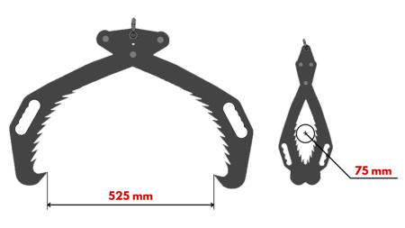 RUKOJEŤ LESNICKÉHO DRAPÁKU HD50 (500MM) - POZINKOVANÉ