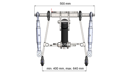 PŘEDNÍ HYDRAULIKA TRAKTORU CAT. 1 - ECO PRO TRAKTOR