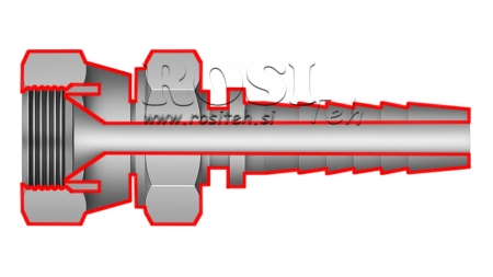 HYDRAULICKÉ PŘIPOJENÍ JIS JAPONSKÉ 60° KOMATSU ŽENSKÉ DN31-M36X1,5
