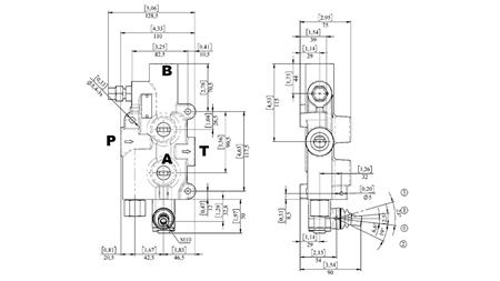 HYDRAULICKÝ VENTIL P81-RS AUTOMATICKÝ PRO ROZDĚLOVAČ - DVOURYCHLOSTNÍ