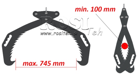 RUKOJEŤ LESNICKÉHO DRAPÁKU HD70 (700 MM) - LAKOVANÁ