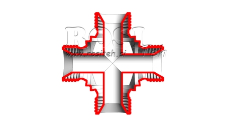 HYDRAULICKÝ T KONEKTOR BSP MUŽSKÝ KŘÍŽ 3/8