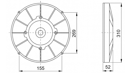 AXIÁLNÍ VENTILÁTOR 280MM PULL 24V