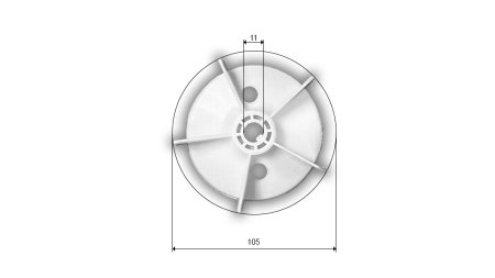 VENTILÁTOR ELEKTRICKÉHO MOTORU MS 63