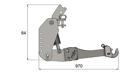 PŘEDNÍ HYDRAULIKA TRAKTORU CAT. 3 PRO TRAKTOR 2500 KG