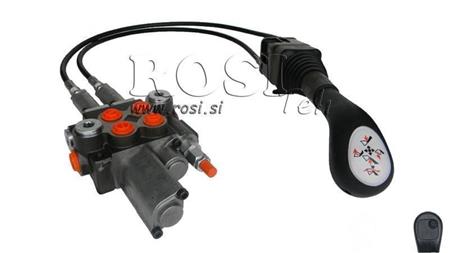 JOYSTICK 1x TLAČÍTKO S KLADKOU 3 m A HYDRAULICKÝM VENTILEM 2xP40 l. FLOATING
