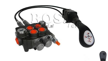 JOYSTICK 1x TLAČÍTKO S KLADKOU 3 m A HYDRAULICKÝM VENTILEM 2xP80 l.