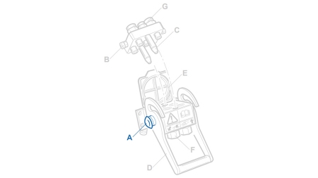 BEZPEČNOSTNÍ TLAČÍTKO PRO MULTI-FASTER 3/8 2CESTY PEVNÁ ČÁST
