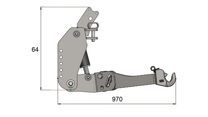 PŘEDNÍ HYDRAULIKA TRAKTORU CAT. 3 PRO TRAKTOR 2500 KG