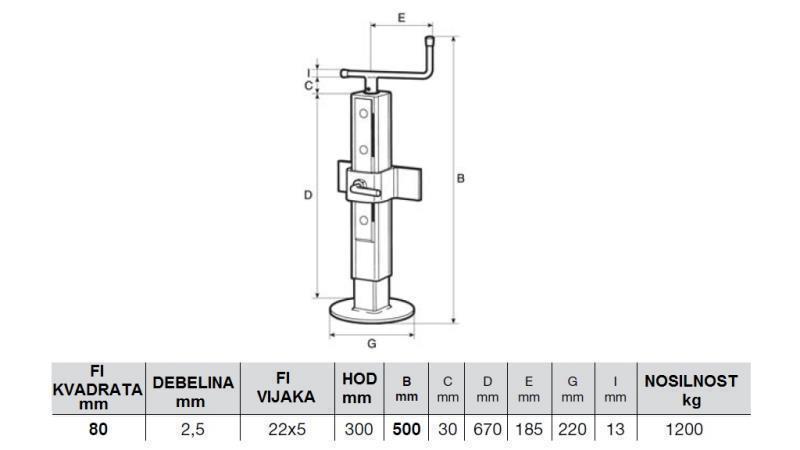 NASTAVITELNÁ PODPĚRA VLÁKNA 300MM - 1200KG