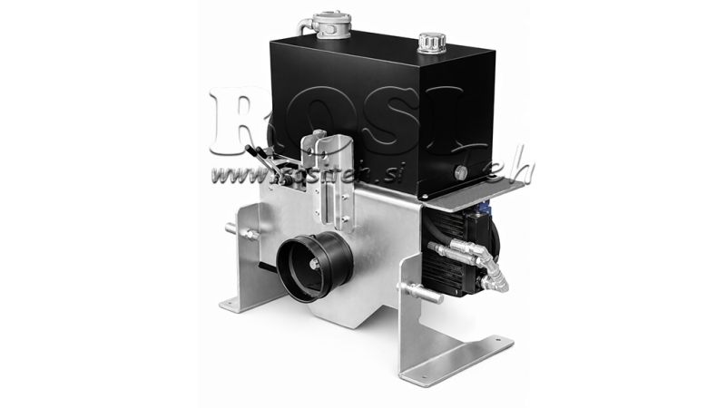 TRAKTOROVÁ HYDRAULICKÁ JEDNOTKA S KAPACITOU 100L PRŮTOK 53L/MIN 3XZ80 - S OLEJOVÝM CHLADIČEM