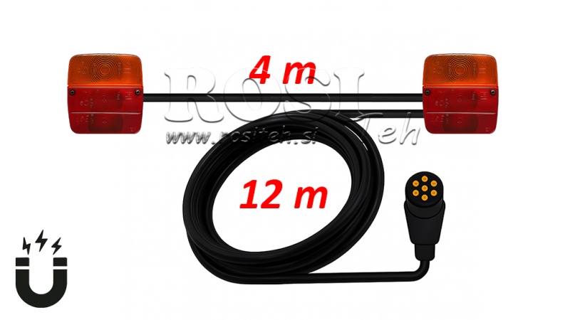 MAGNETLICHTERSATZ MIT KABEL 12m + 4m