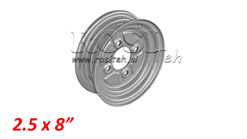 FELGA 2.50x8” (za pneumatiko 4.00-8)