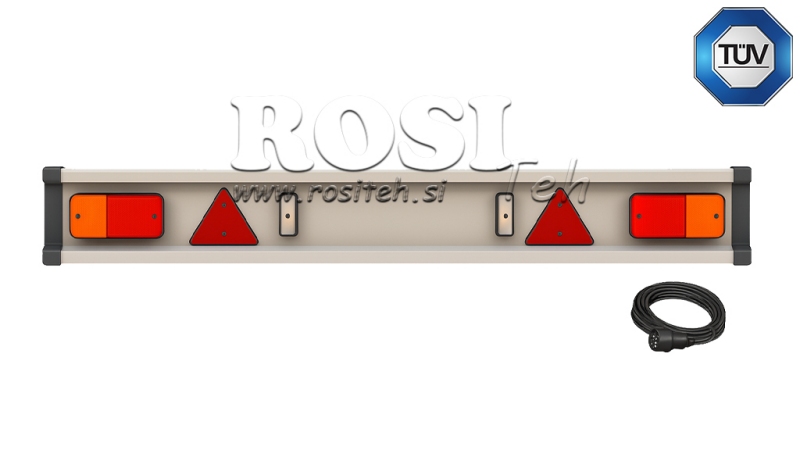 ANHÄNGERSTOßSTANGE TÜV-MODELL MIT LICHTERN 2150mm