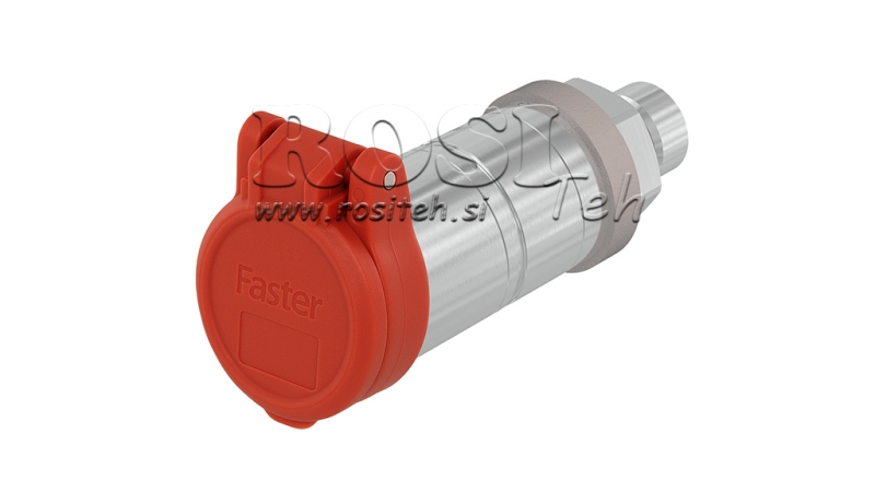 ČERVENÝ OCHRANNÝ KRYT PVC ŽENSKÁ RYCHLOUPÍNACÍ KONEKTOR PUSH PULL