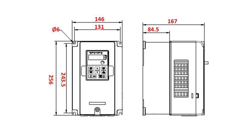 FREQUENCY CONVERTER-INVERTER 3Phase 5.5kW GD20-5R5G-4-EU