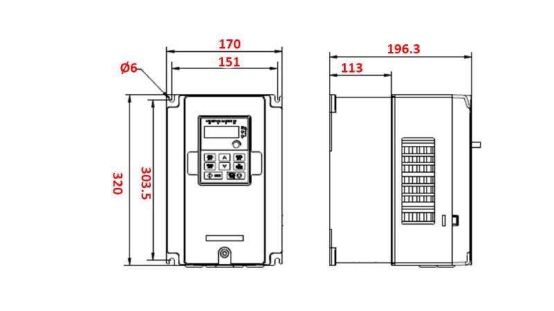 FREKVENČNÍ MĚNIČ - INVERTOR 3Fáze 15kW GD20-015G-4-EU