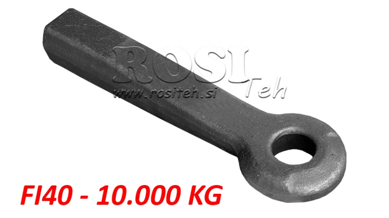 FIXNÍ TAŽNÝ HÁK FI40 55X65 L380 - 10000KG/1500KG