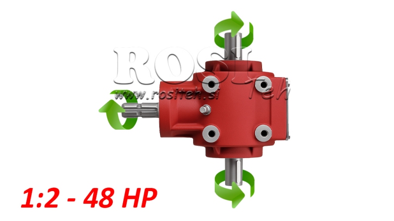 ЪГЛОВА СКОРОСТНА КУТИЯ PTO-R11S 1:2 (48HP-35KW)