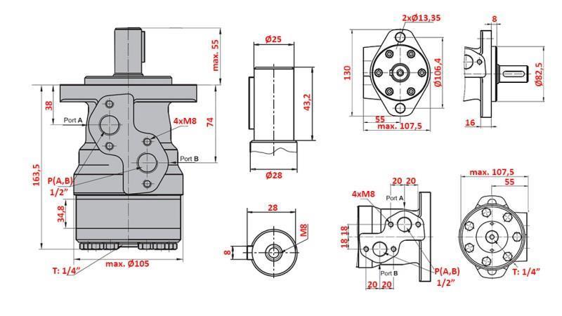 Hydraulický motor MR 200