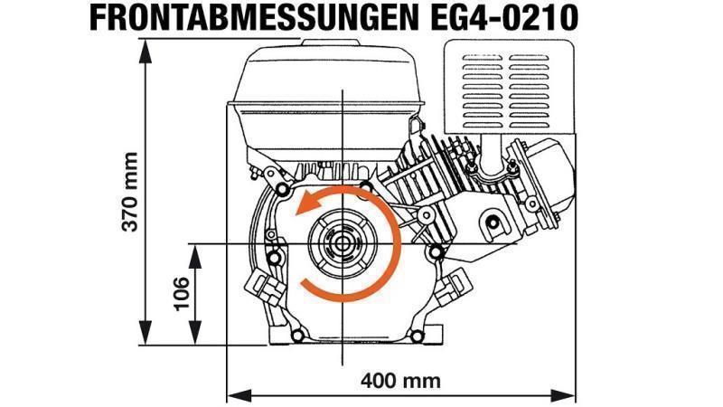benzinový motor EG4-200cc-5.10kW-3,600 RPM-H-KW20x53-manual start