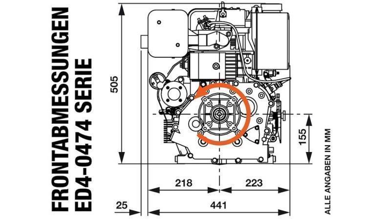 dieselový motor 474cc-8.0kW-3,600 RPM-E-KW25x88-elektrický start