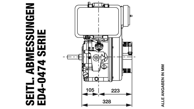 dieselový motor 474cc-8.0kW-3,600 RPM-E-KW25x88-elektrický start