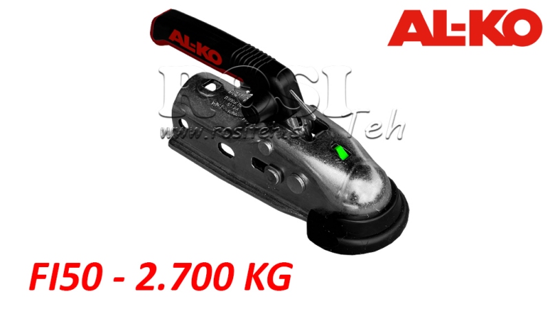 VLEČNÁ KLJUKA AL-KO AK-270 ZA AVTO PRIKOLICO OKROGLA 2.700 KG FI50