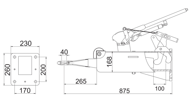 TAŽNÝ RÁM - PŘÍSLUŠENSTVÍ PRO TRAKTOROVÝ PŘÍVĚS 1,800/8,000kg