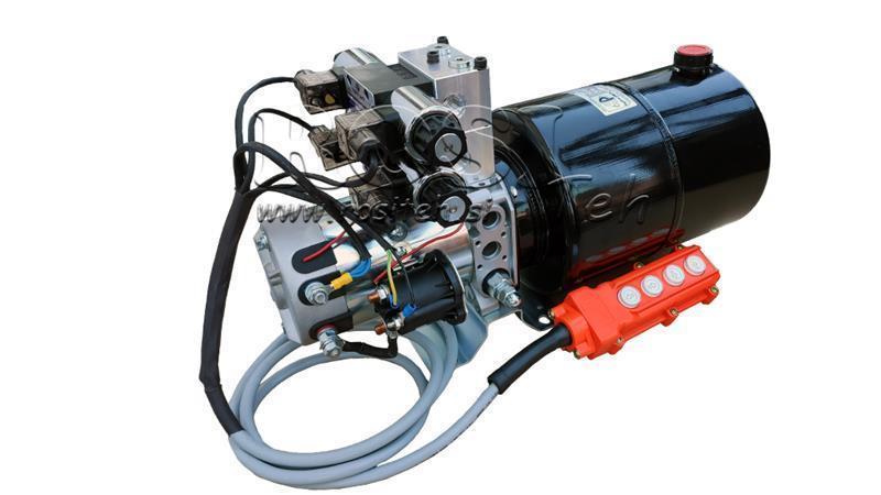 MINI HYDRAULICKÝ AGREGÁT 24V DC - 2.2kW = 2.1cc - 8 lit - 2x obousměrná montáž (kov)