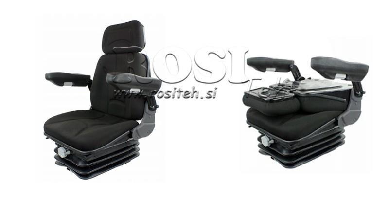 UNIVERSAL SEAT FOR TRACTORS AND MACHINES WITH ARMREST COMFORT