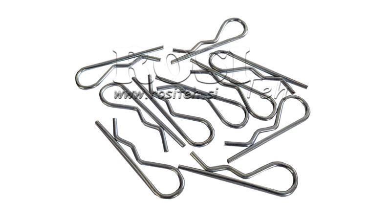 SADA BEZPEČNOSTNÍCH KLIPŮ jednotlivě fi 1.8 mm (10ks)