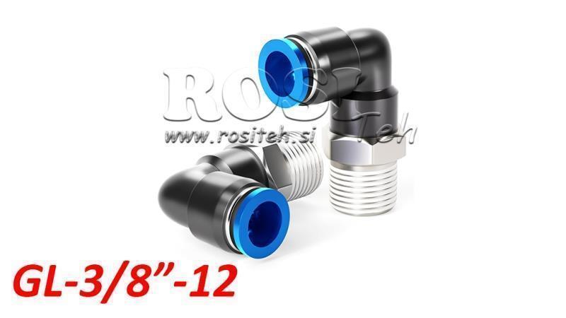 PNEUMATIC PLUG ANGLE CONNECTION TPA WITH THREAD GL-038-12
