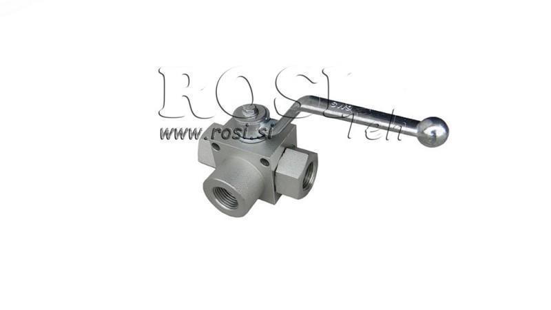 RUČNÍ 3-CESTNÝ VENTIL RS3 3/8 - 500BAR - 35 lit