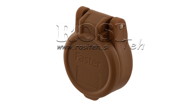 HNĚDÝ OCHRANNÝ KRYT PVC ŽENSKÁ RYCHLOUPÍNACÍ KONEKTOR PUSH PULL