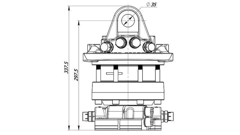 HYDRAULICKÝ ROTÁTOR 6000/3000 KG S FLANŠÍ