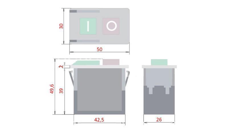 PŘEPÍNAČ on/off 5E4 250V 6A