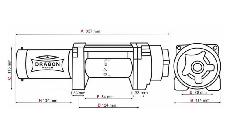 12 V ELEKTRICKÝ VYHÝBAČ DWH 4500 HD - 2041 kg - Syntetická šňůra
