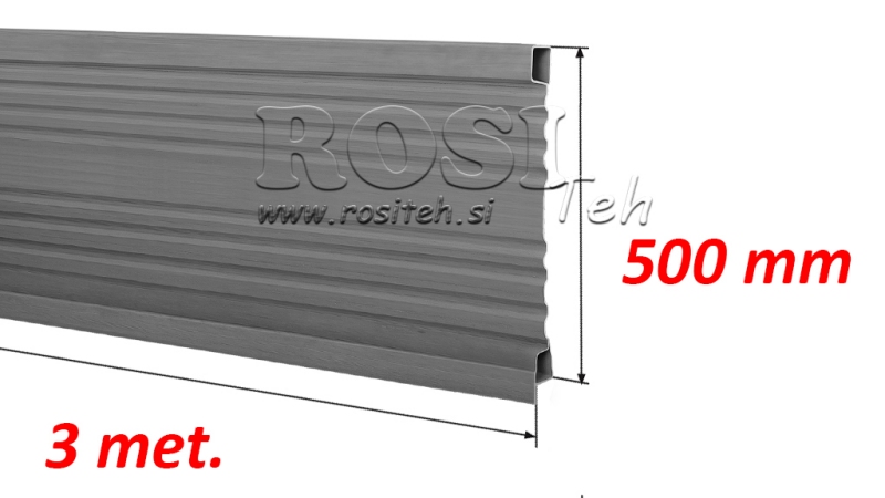 BOČNÍ PANEL PRO SKLÁPACÍ PŘÍVĚS 3 MET. - VÝŠKA 500 MM