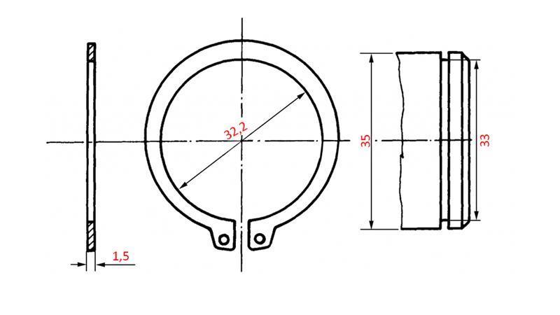PLOCHÁ PODLOŽKA DIN 471 ALPA Z38x1.75
