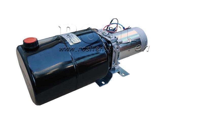 MINI HYDRAULICKÝ AGREGÁT 12V DC - 1.6kW = 2.1cc - 8 lit - jednosměrná montáž (kov)