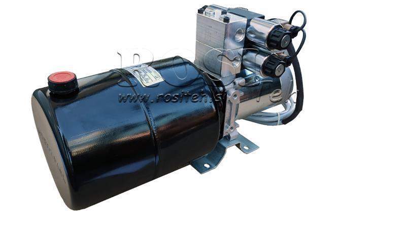 MINI HYDRAULICKÝ AGREGÁT 24V DC - 2.2kW = 2.1cc - 8 lit - 2x obousměrná montáž (kov)